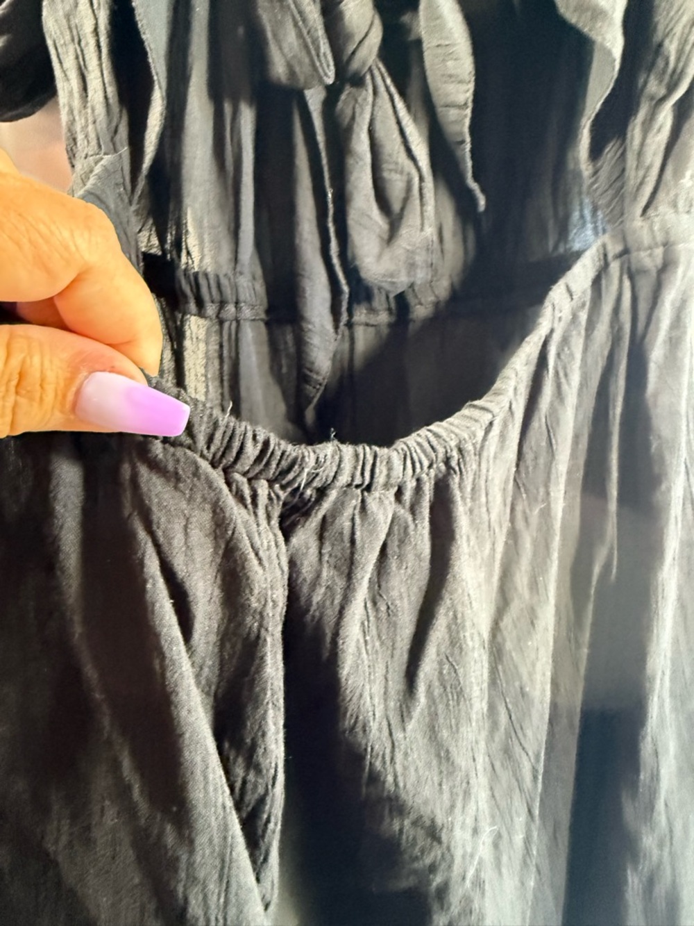 Old Navy Black Back-Tie Puff Sleeve Mini Dress Size XL - Picture 7 of 10